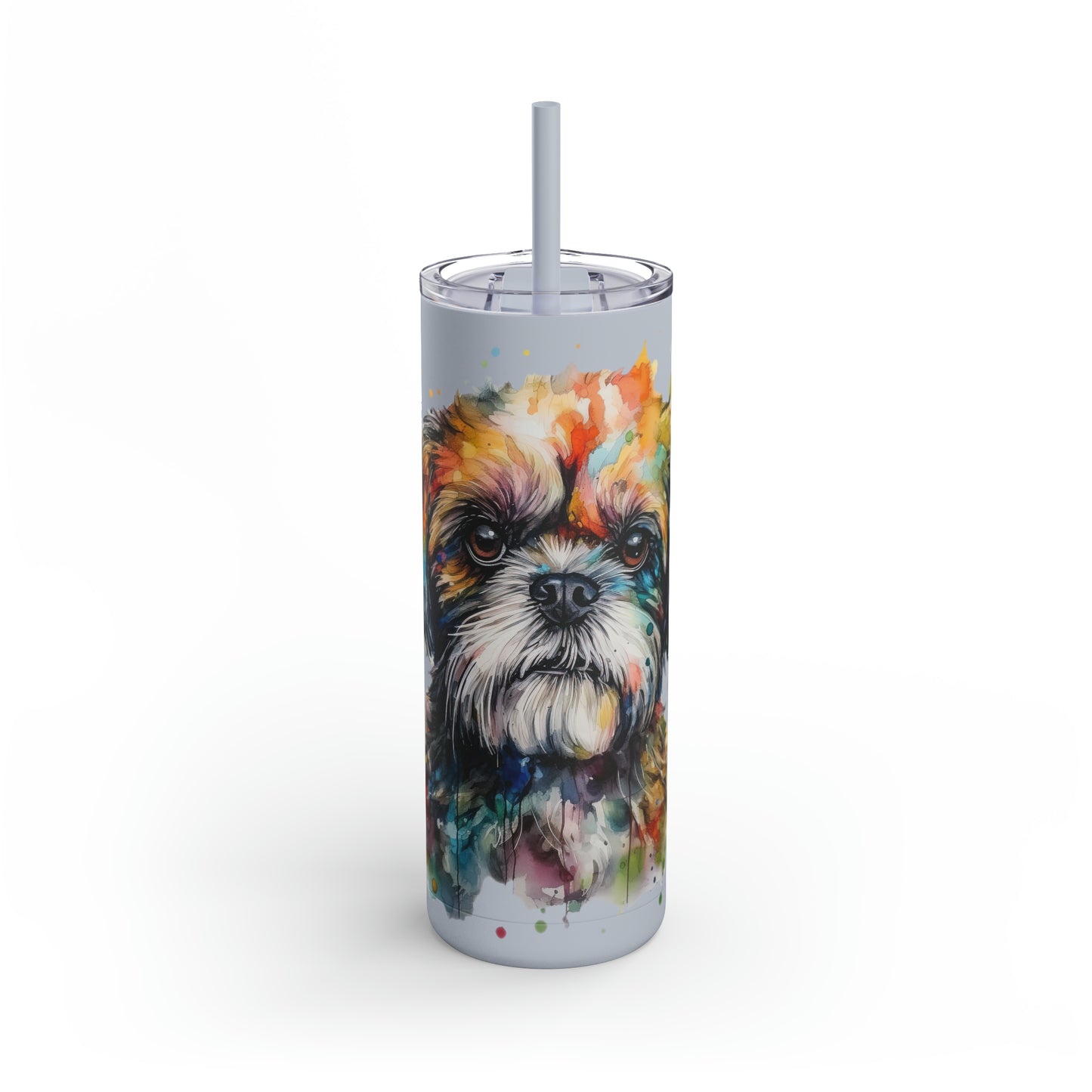 Shih Tzu 2 Maars Maker Skinny Matte Tumbler, 20oz