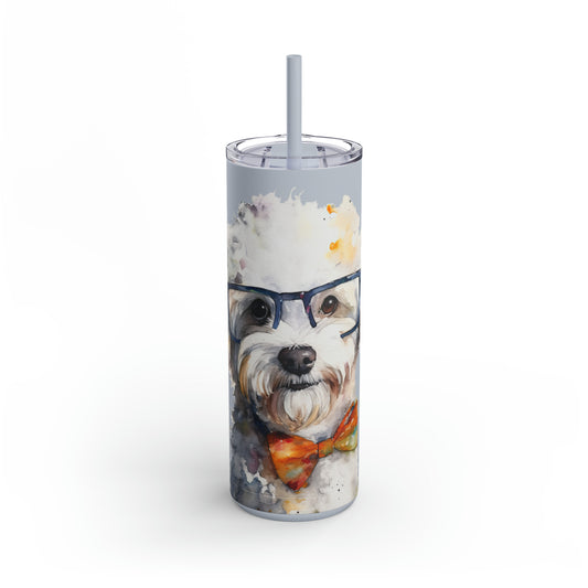 Bichon Frise 4 Maars Maker Skinny Matte Tumbler, 20oz