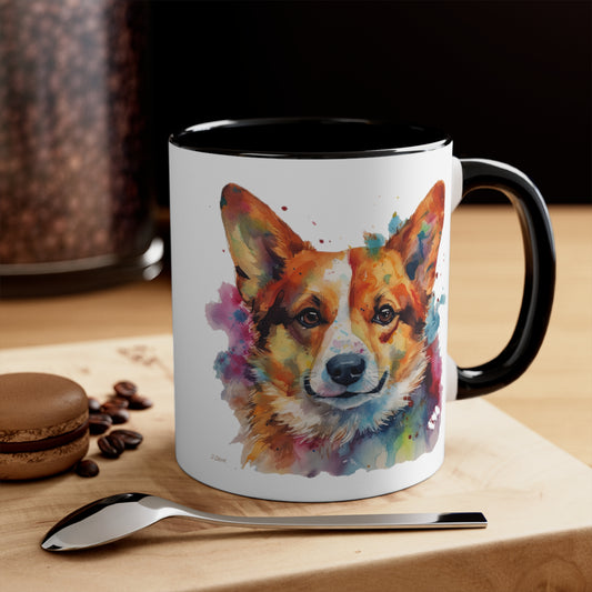 Pembroke Welsh Corgi 2 Accent Mugs