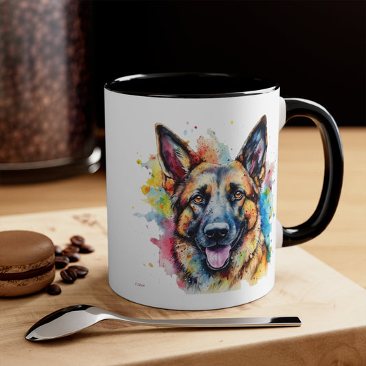 German Sheppard 1 Accent Mugs