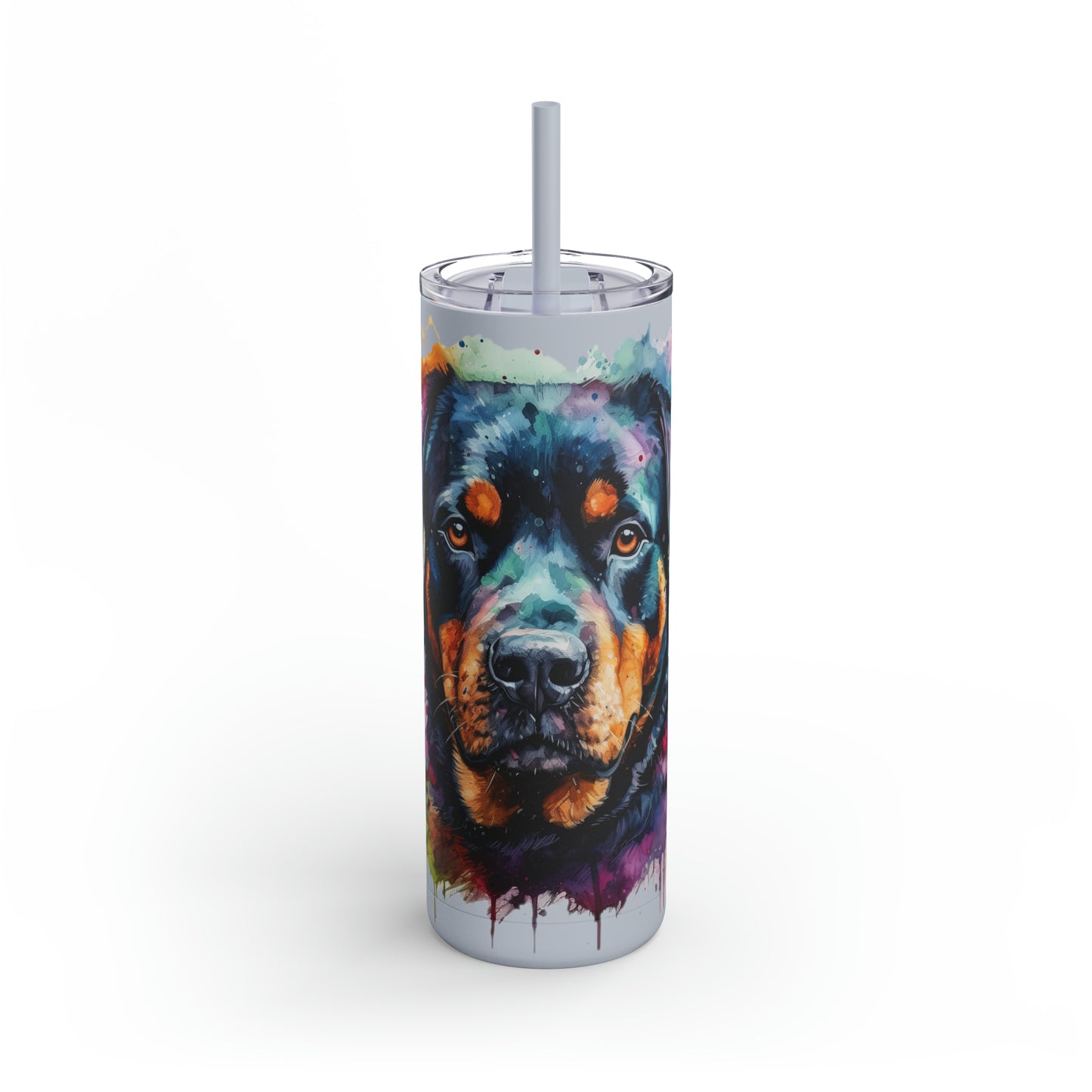 Rottweiler 2 Maars Maker Skinny Matte Tumbler, 20oz