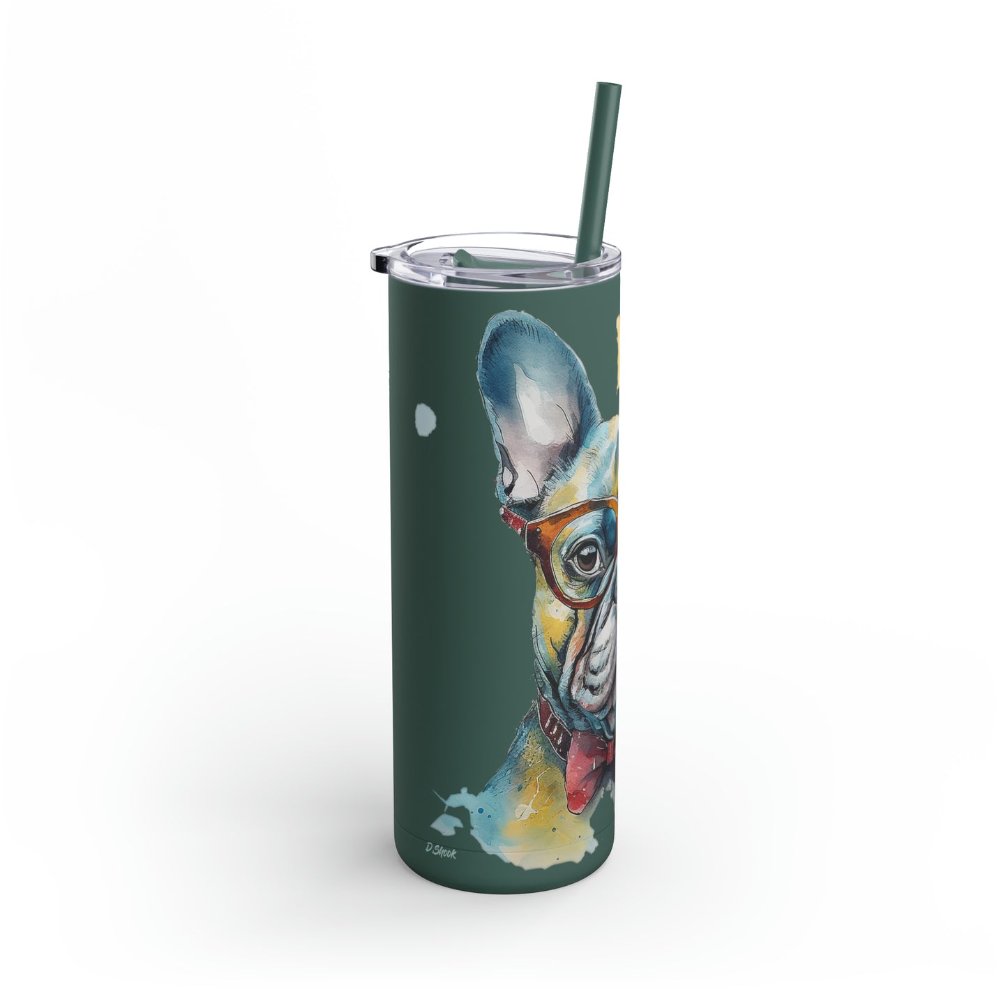 French Bulldog 5 Maars Maker Skinny Matte Tumbler, 20oz