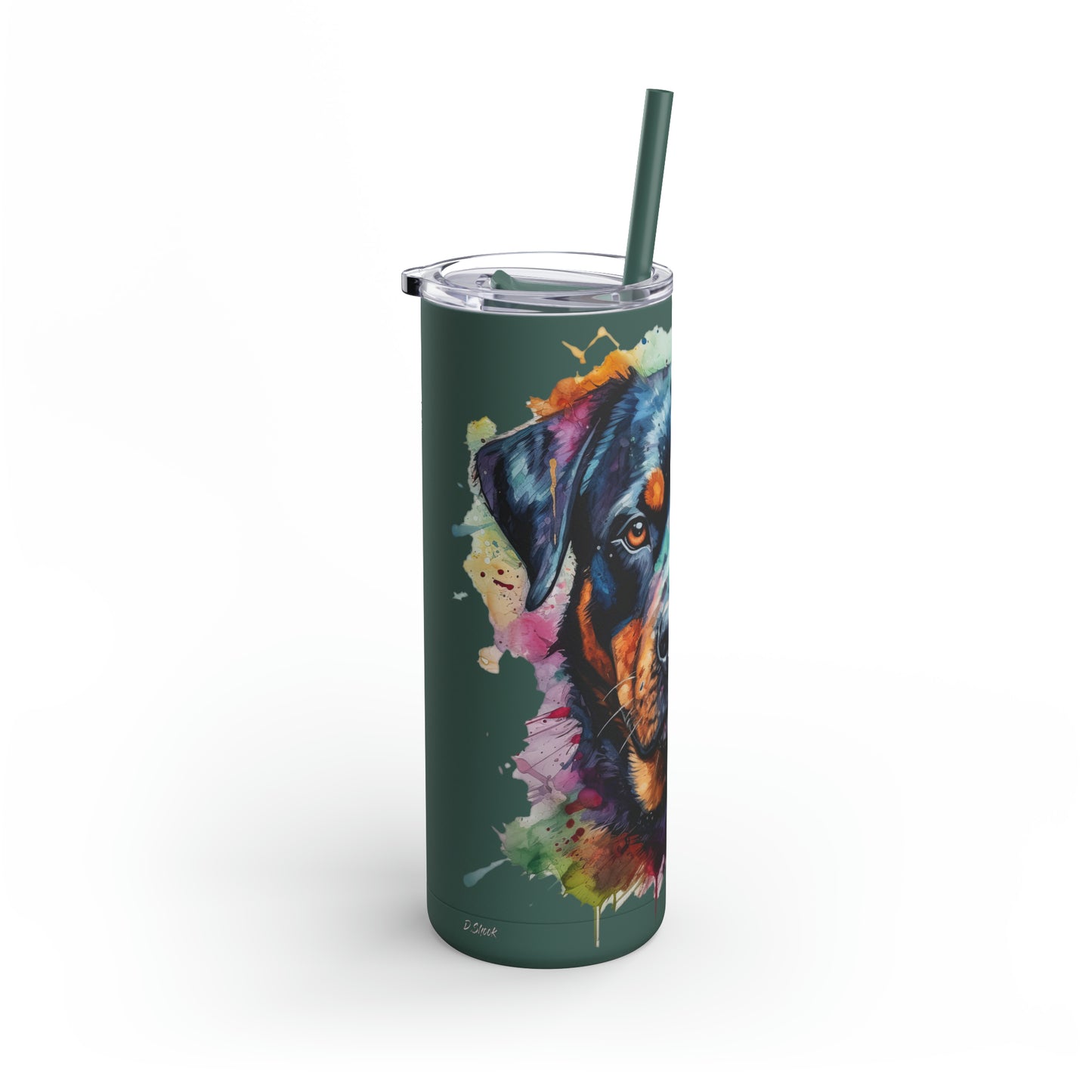 Rottweiler 2 Maars Maker Skinny Matte Tumbler, 20oz