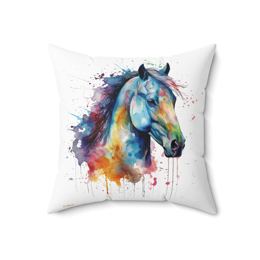Horse Rescue 13 Spun Polyester Square Pillow