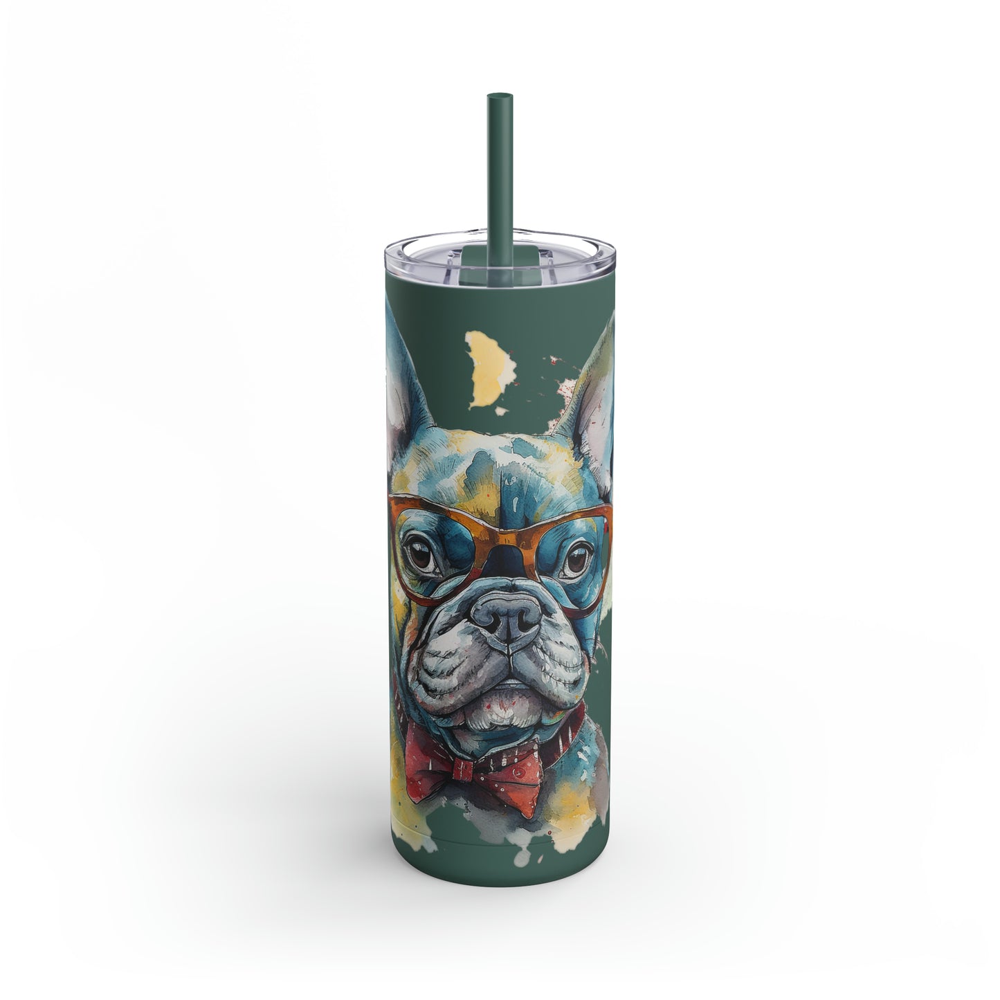 French Bulldog 5 Maars Maker Skinny Matte Tumbler, 20oz