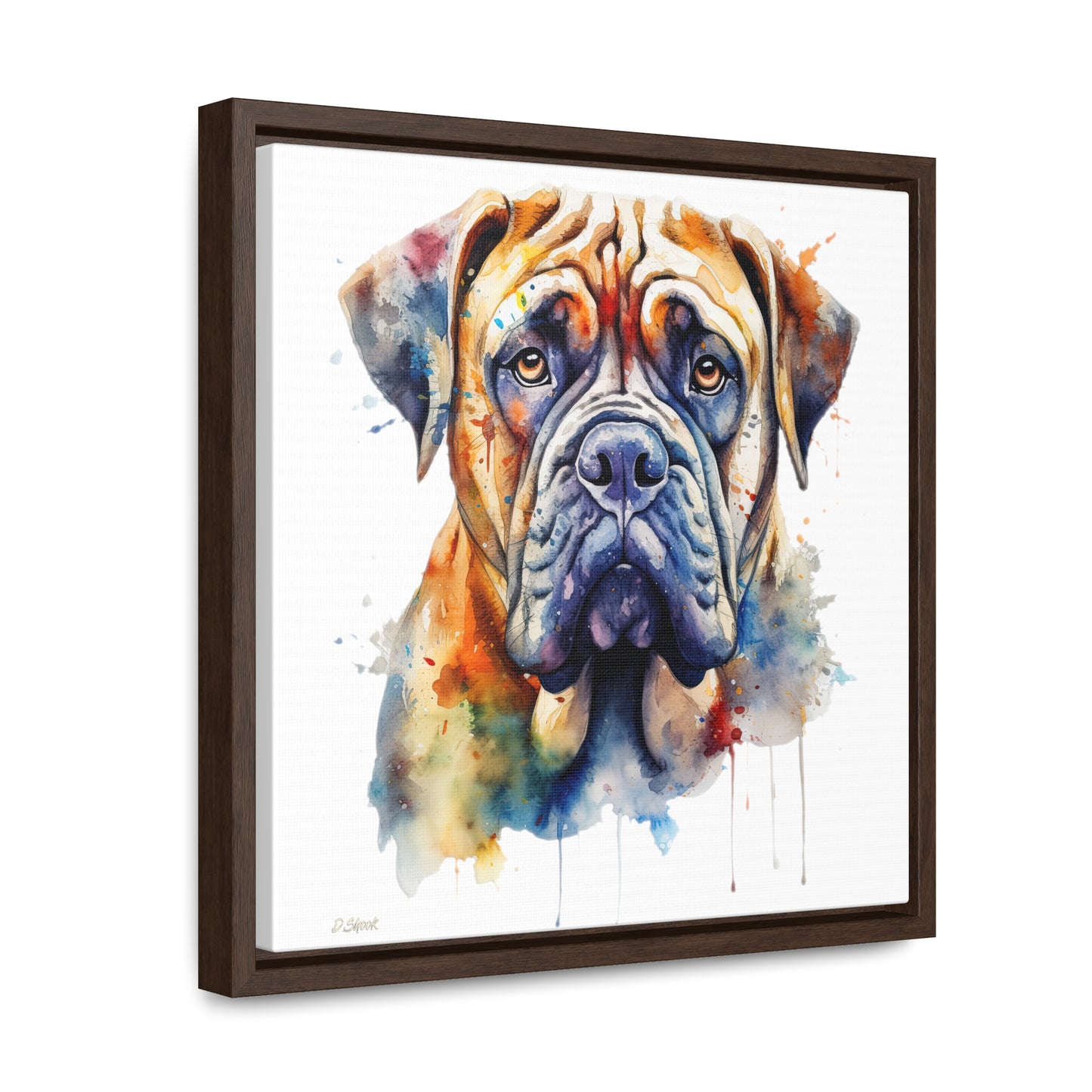 Bullmastiff 3 Gallery Canvas Wraps, Square Frame