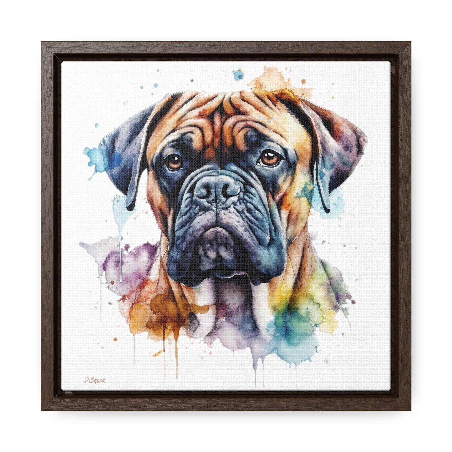 Bullmastiff 1 Gallery Canvas Wraps, Square Frame
