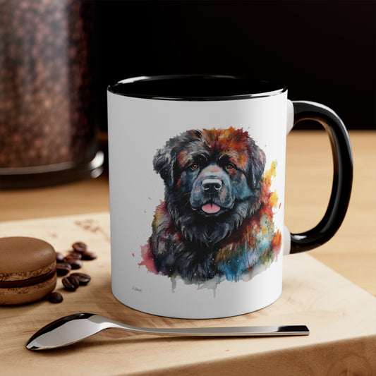 Newfoundland Dog 1 Accent Mugs