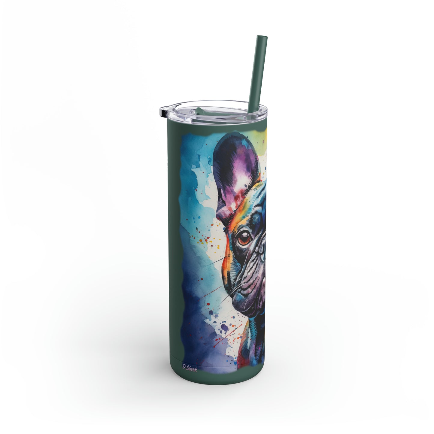 French Bulldog 2 Maars Maker Skinny Matte Tumbler, 20oz