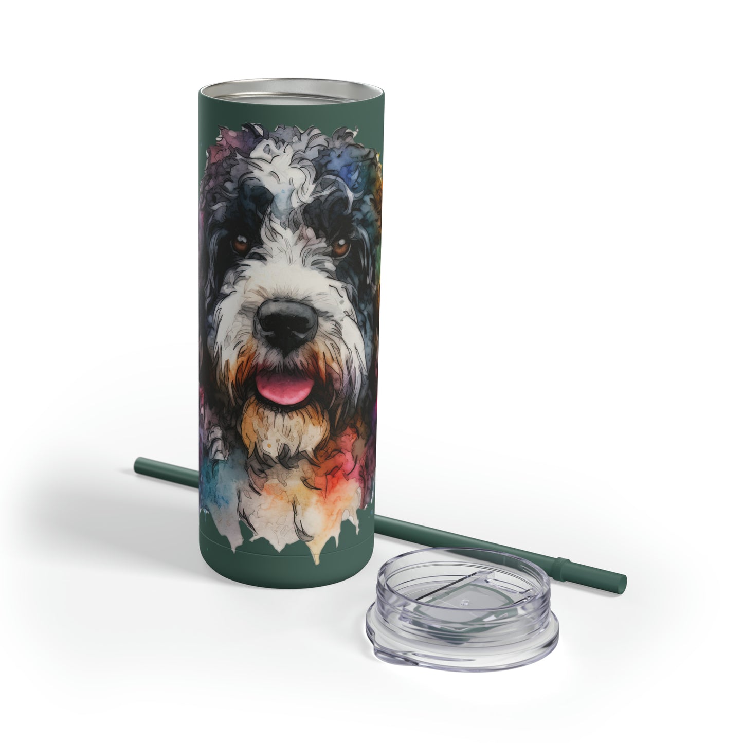 Portuguese Water Dog 2 Maars Maker Skinny Matte Tumbler, 20oz