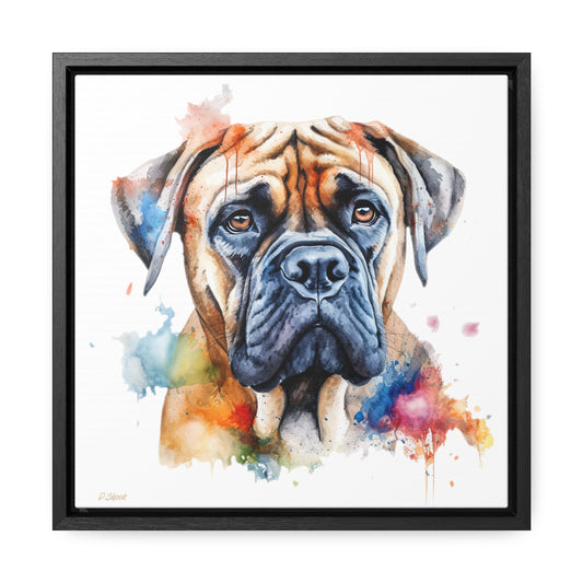 Bullmastiff 2 Gallery Canvas Wraps, Square Frame