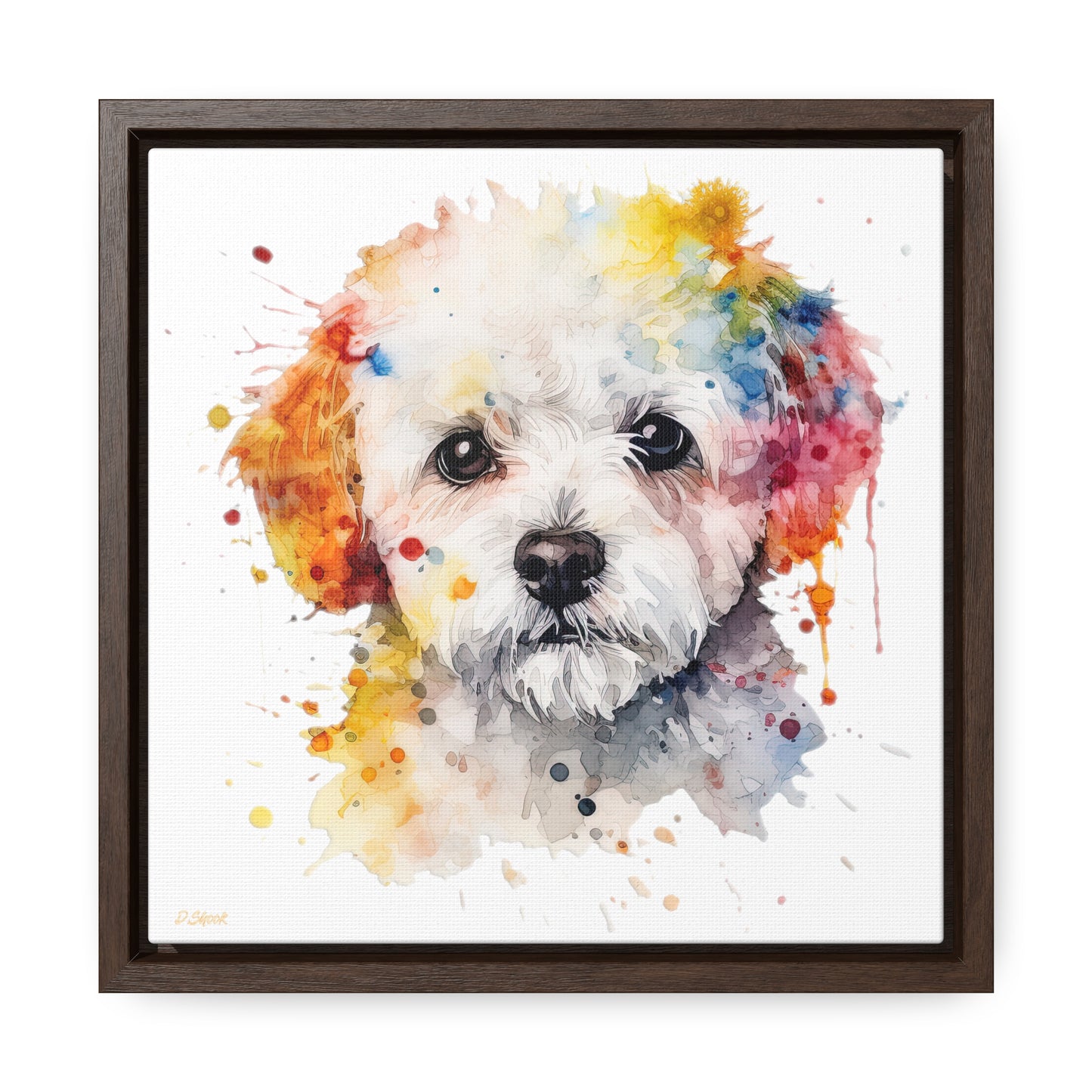 Bichon Frise 2 Gallery Canvas Wraps, Square Frame
