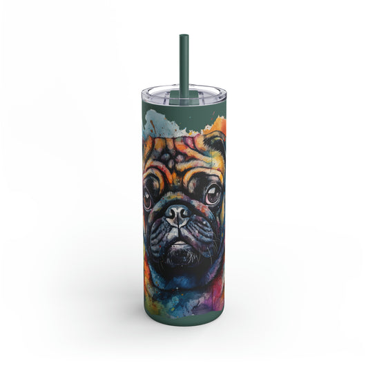 Pug 2 Maars Maker Skinny Matte Tumbler, 20oz