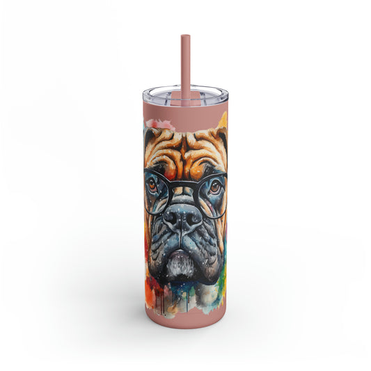 Bullmastiff 6 Maars Maker Skinny Matte Tumbler, 20oz