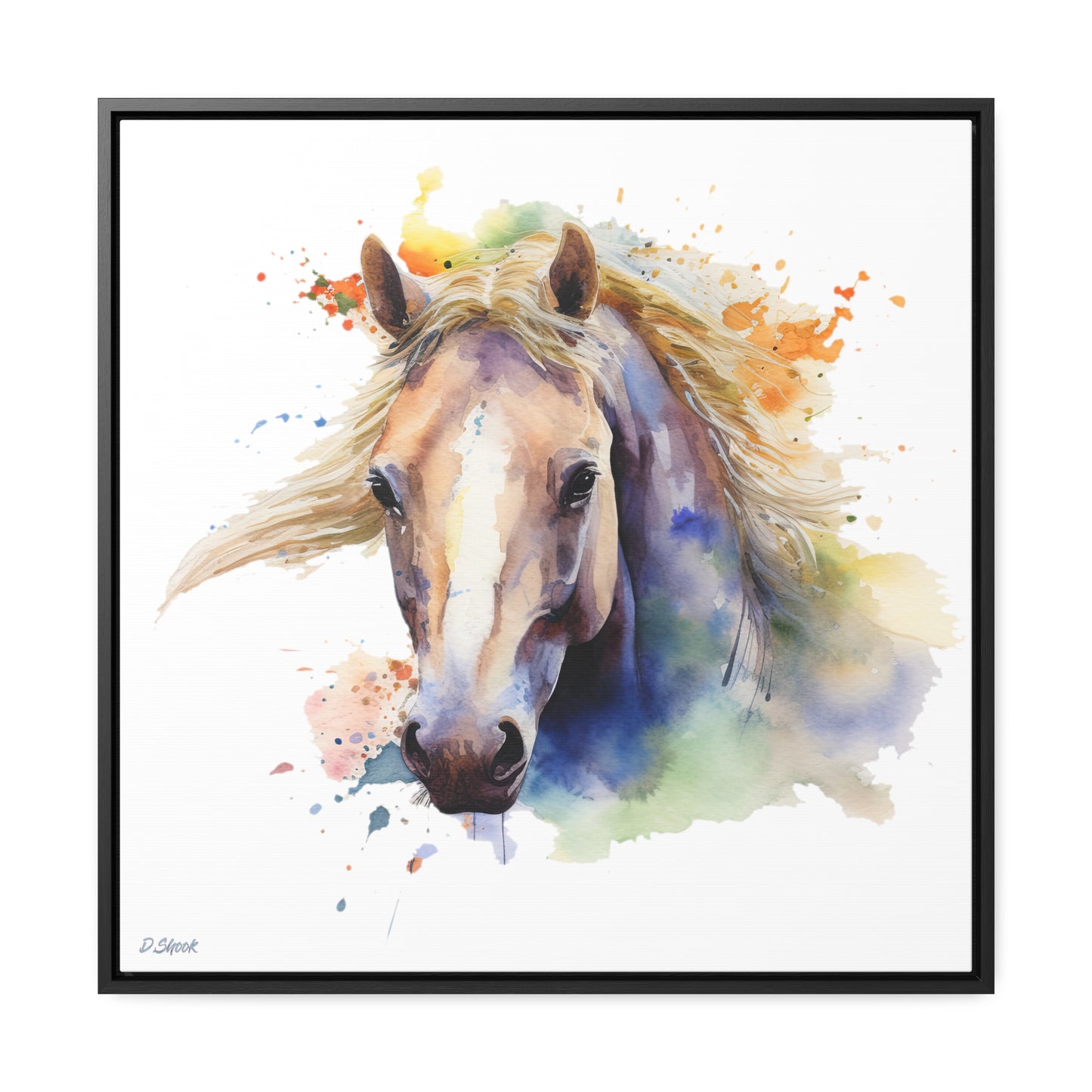 Horse Rescue 19 Gallery Canvas Wraps, Square Frame