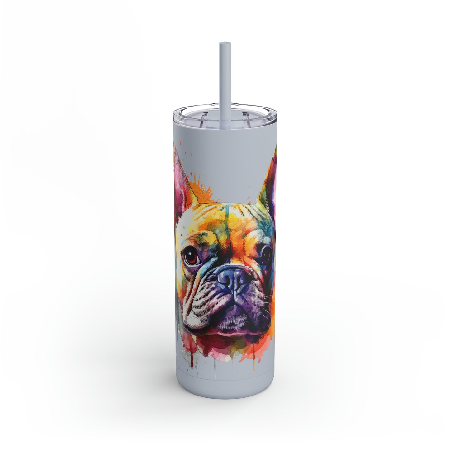 French Bulldog 6 Maars Maker Skinny Matte Tumbler, 20oz