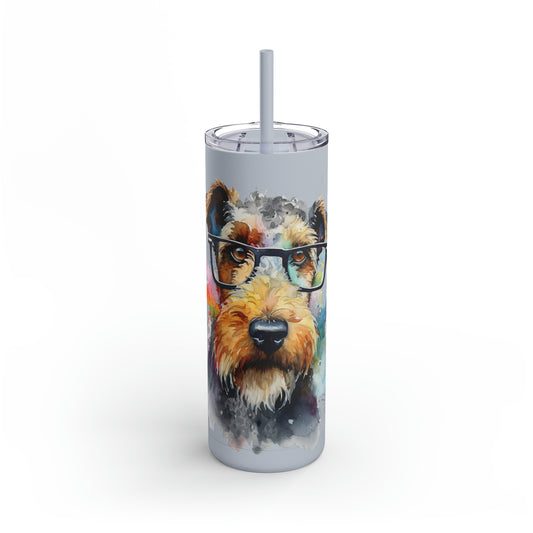 Airedale Terrier 7 Maars Maker Skinny Matte Tumbler, 20oz