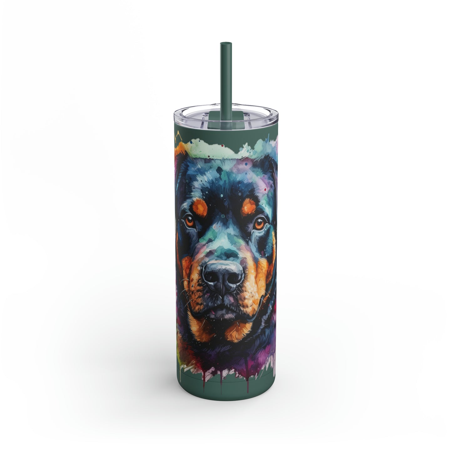 Rottweiler 2 Maars Maker Skinny Matte Tumbler, 20oz