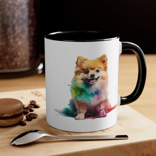 Pomeranian 1 Accent Mugs