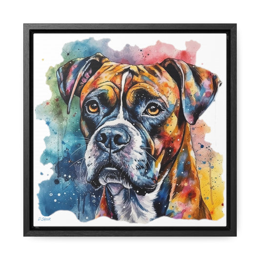 Boxer 3 Gallery Canvas Wraps, Square Frame