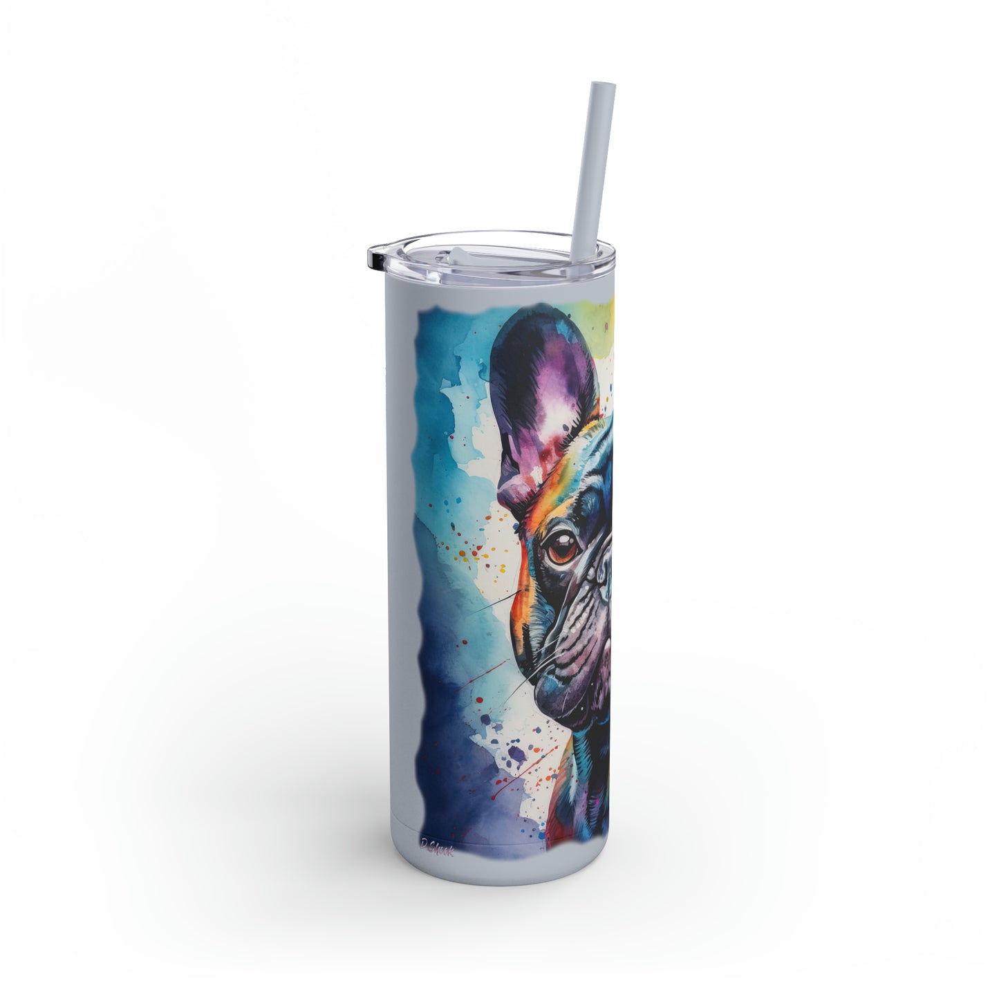French Bulldog 2 Maars Maker Skinny Matte Tumbler, 20oz