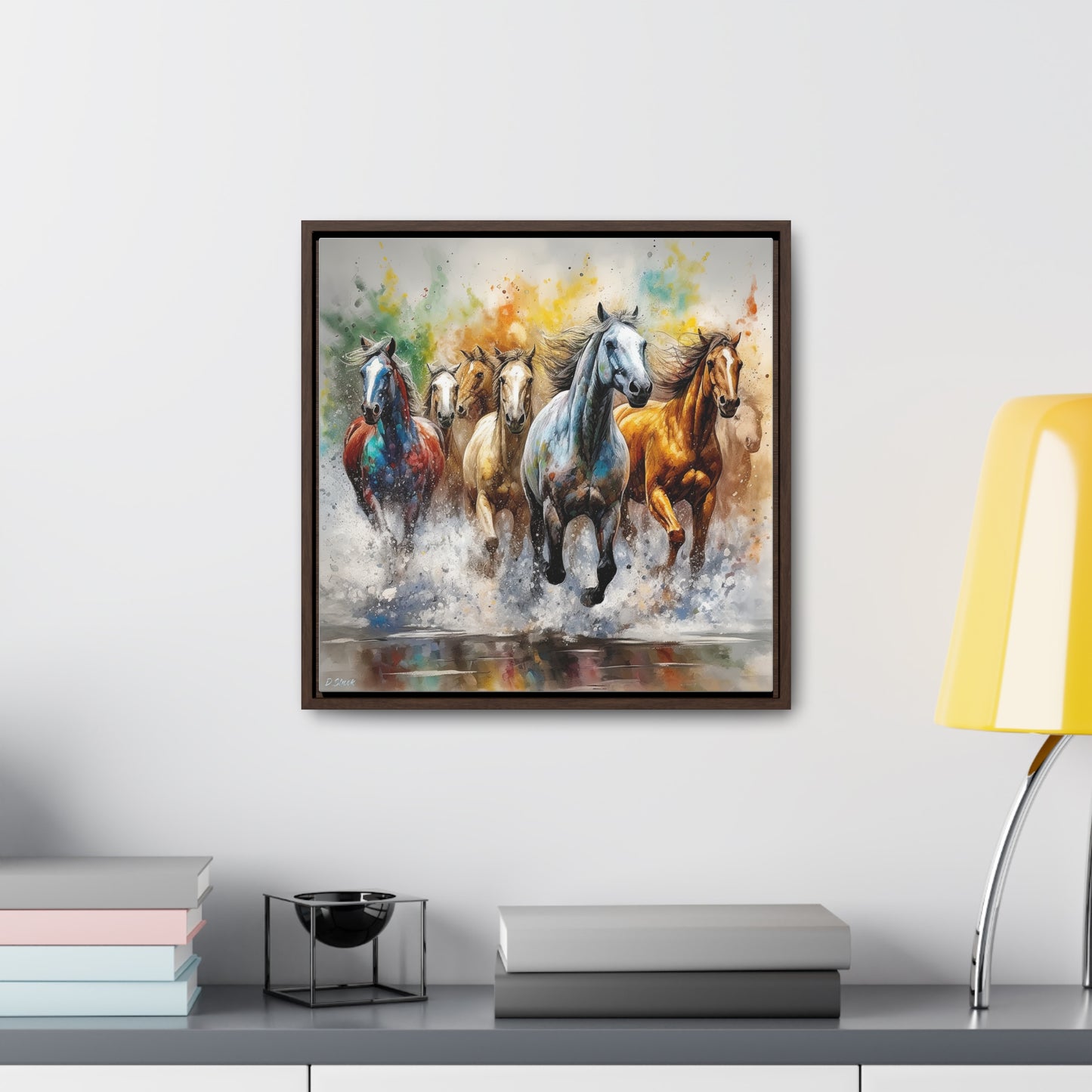 Horse Rescue 16 Gallery Canvas Wraps, Square Frame