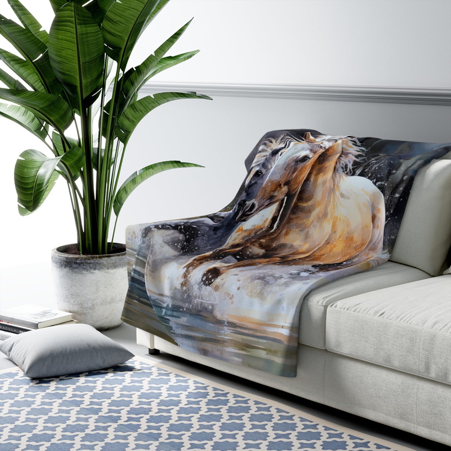 Horse Rescue 18 Sherpa Fleece Blanket
