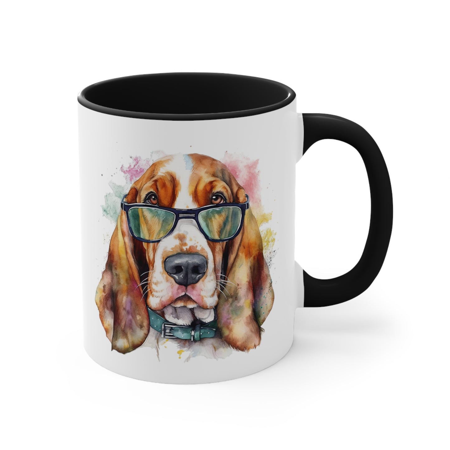 Basset Hound 6 Accent Mugs