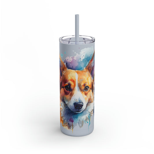 Pembroke Welsh Corgi 3 Maars Maker Skinny Matte Tumbler, 20oz