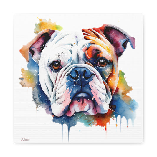 bulldog 4 Canvas Gallery Wraps