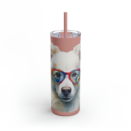 American Eskimo Dog 5 Maars Maker Skinny Matte Tumbler, 20oz