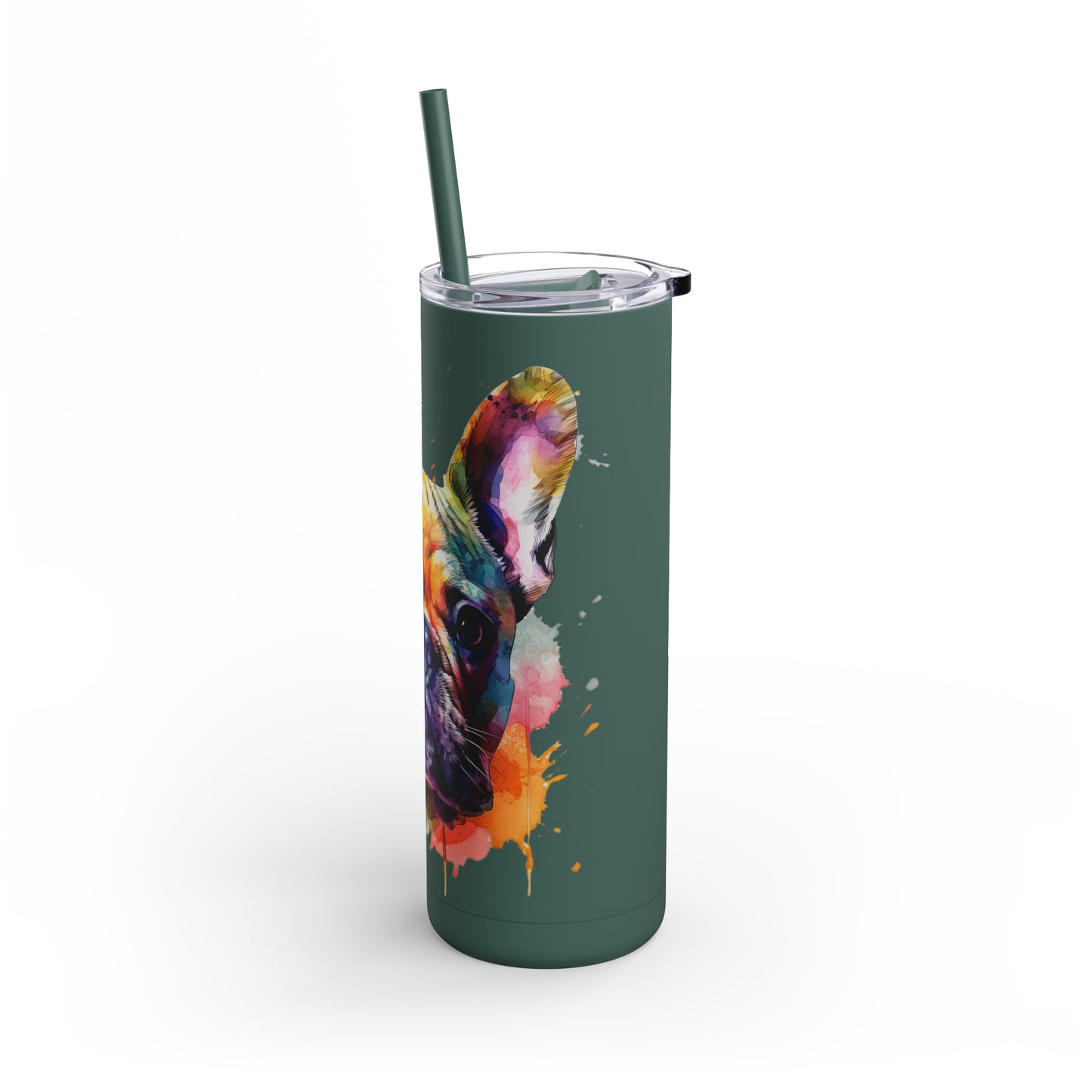 French Bulldog 6 Maars Maker Skinny Matte Tumbler, 20oz
