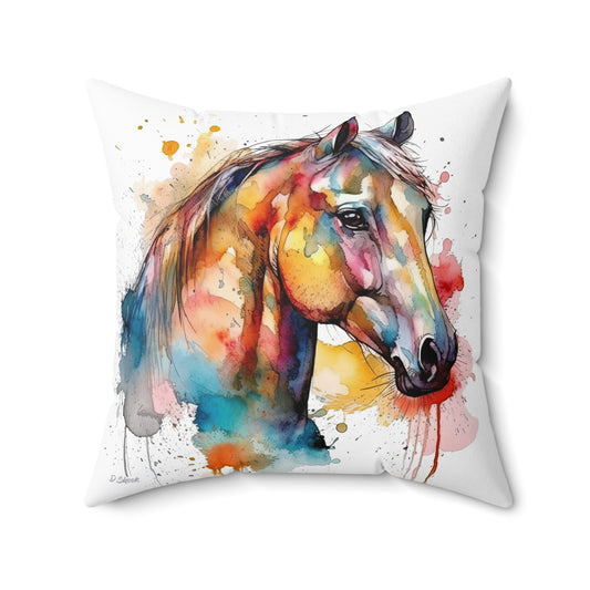 Horse Rescue 2 Spun Polyester Square Pillow