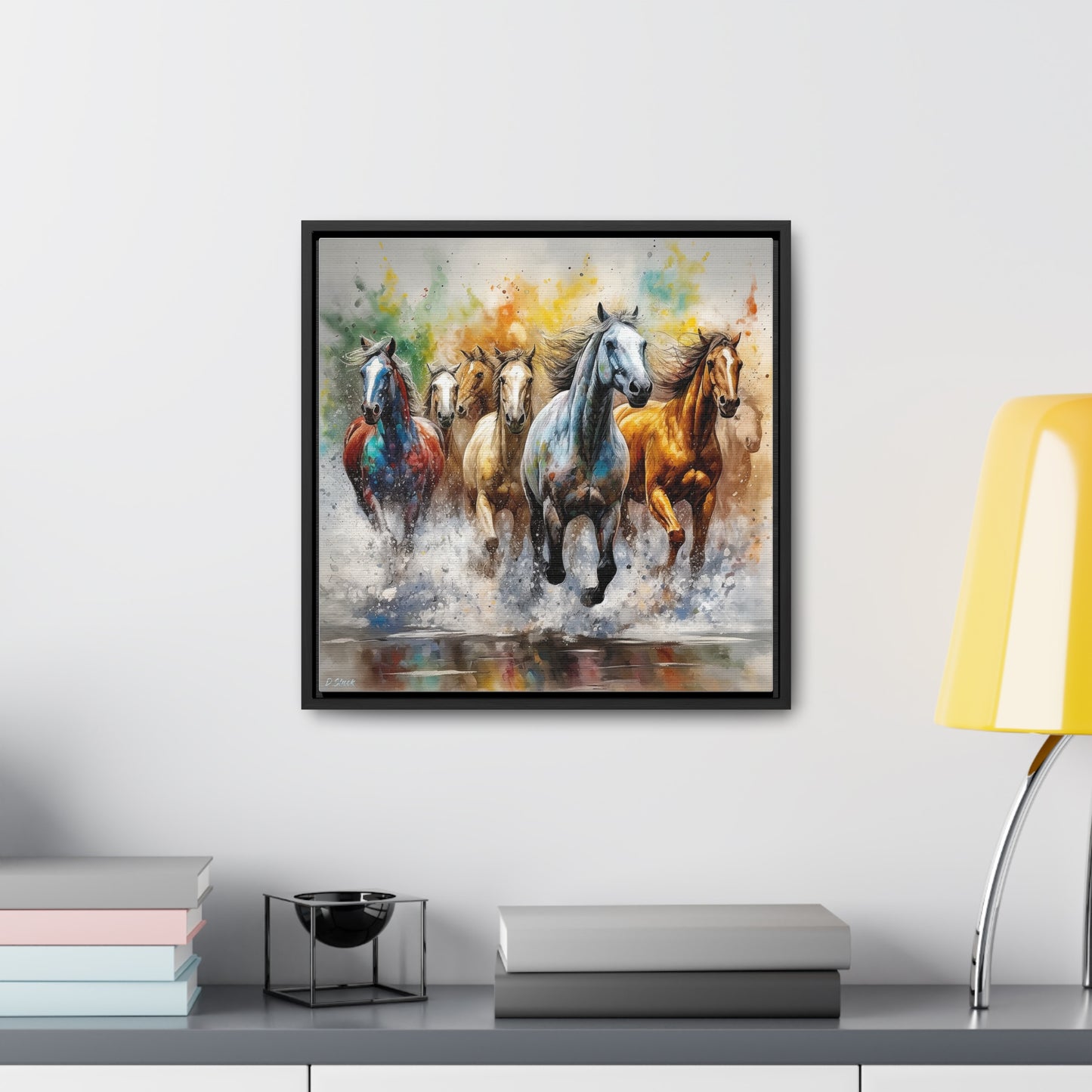 Horse Rescue 16 Gallery Canvas Wraps, Square Frame