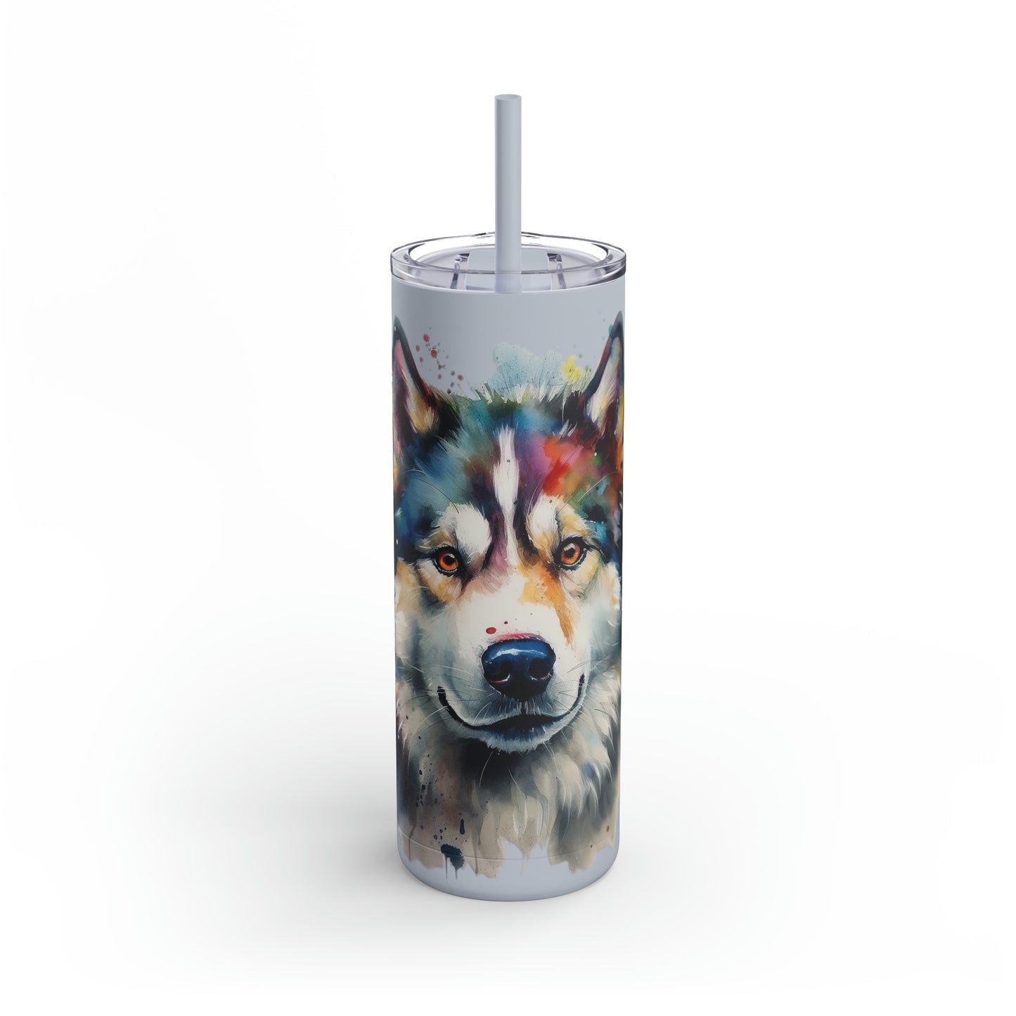 Alaskan Malamute 2 Maars Maker Skinny Matte Tumbler, 20oz