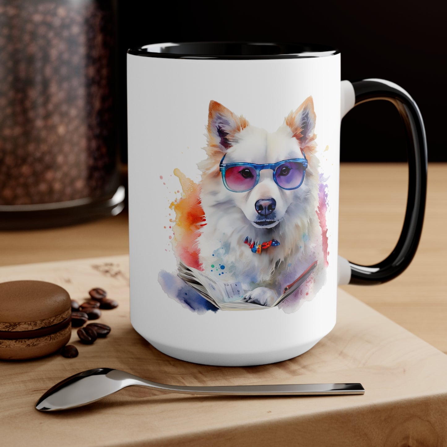 American Eskimo Dog 4 Accent Mugs