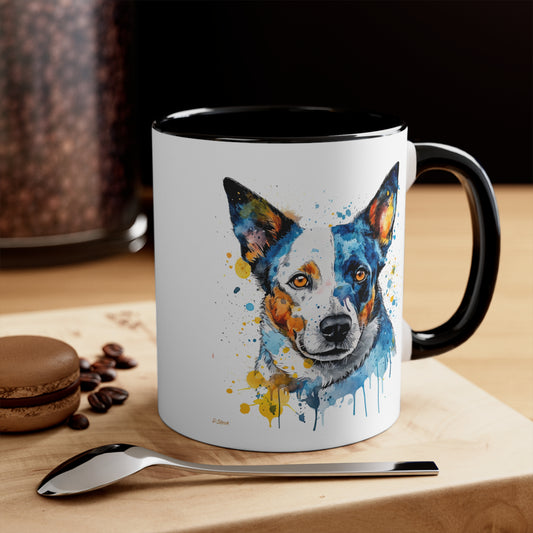 Blue Heeler 2 Accent Mugs