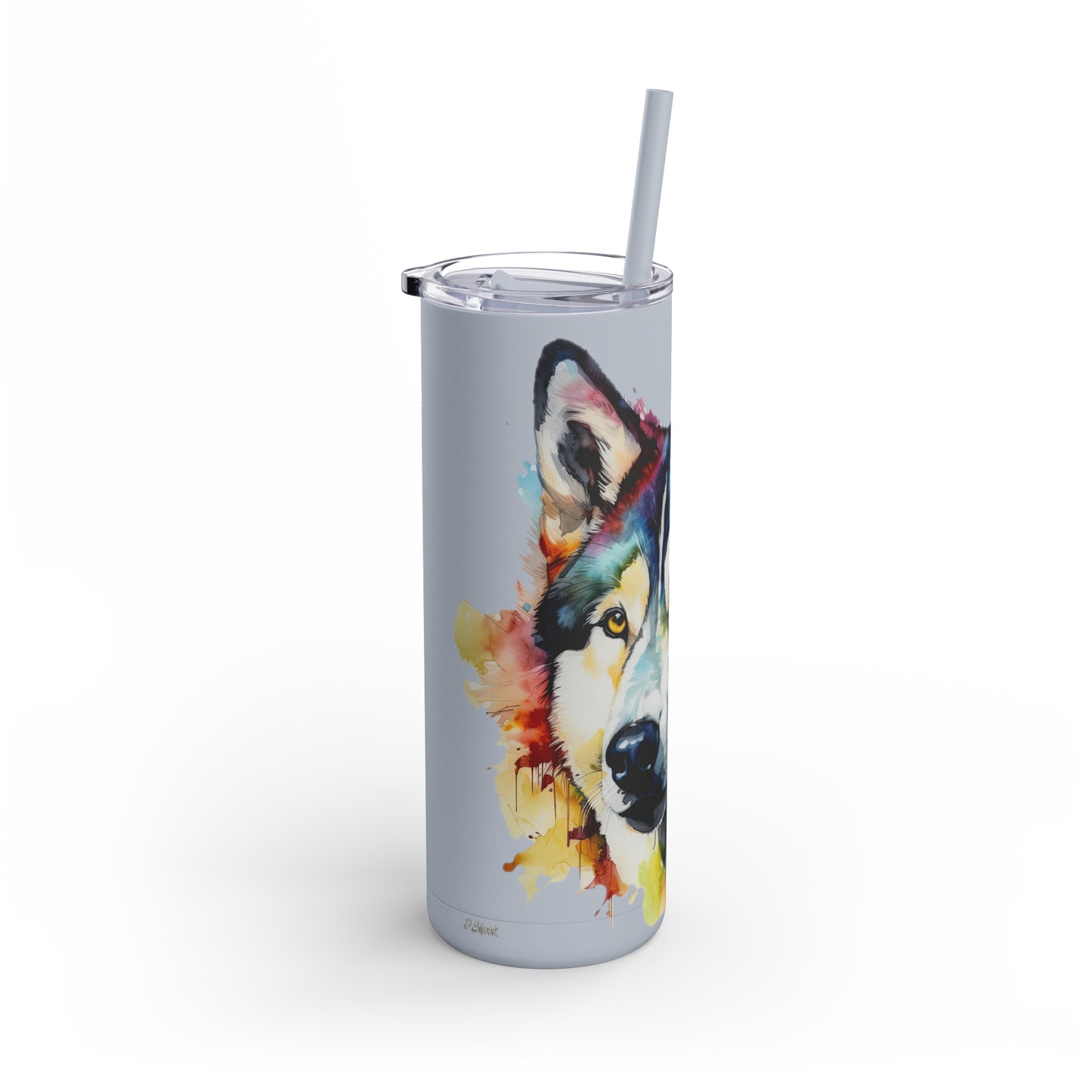 Siberian Husky 3 Maars Maker Skinny Matte Tumbler, 20oz