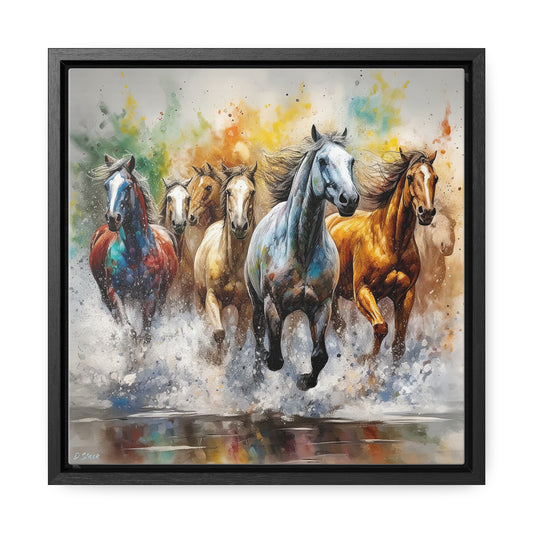 Horse Rescue 16 Gallery Canvas Wraps, Square Frame