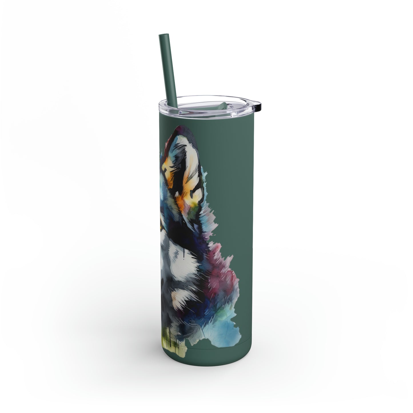 Siberian Husky 3 Maars Maker Skinny Matte Tumbler, 20oz