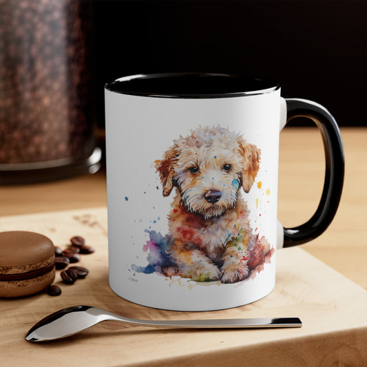 Mini Golden Doodle 1 Accent Mugs