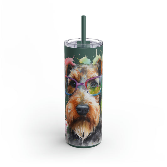 Airedale Terrier 6 Maars Maker Skinny Matte Tumbler, 20oz