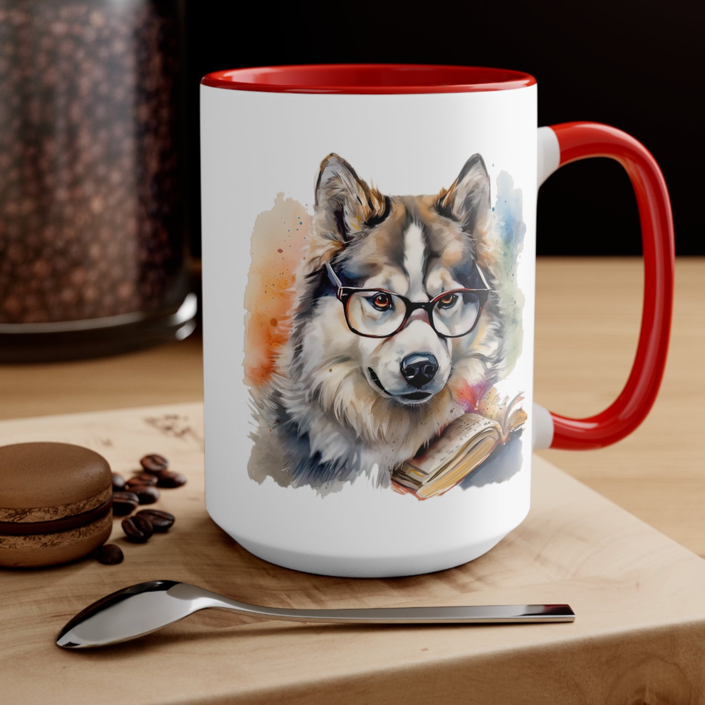 Alaskan Malamute 4 Accent Mugs