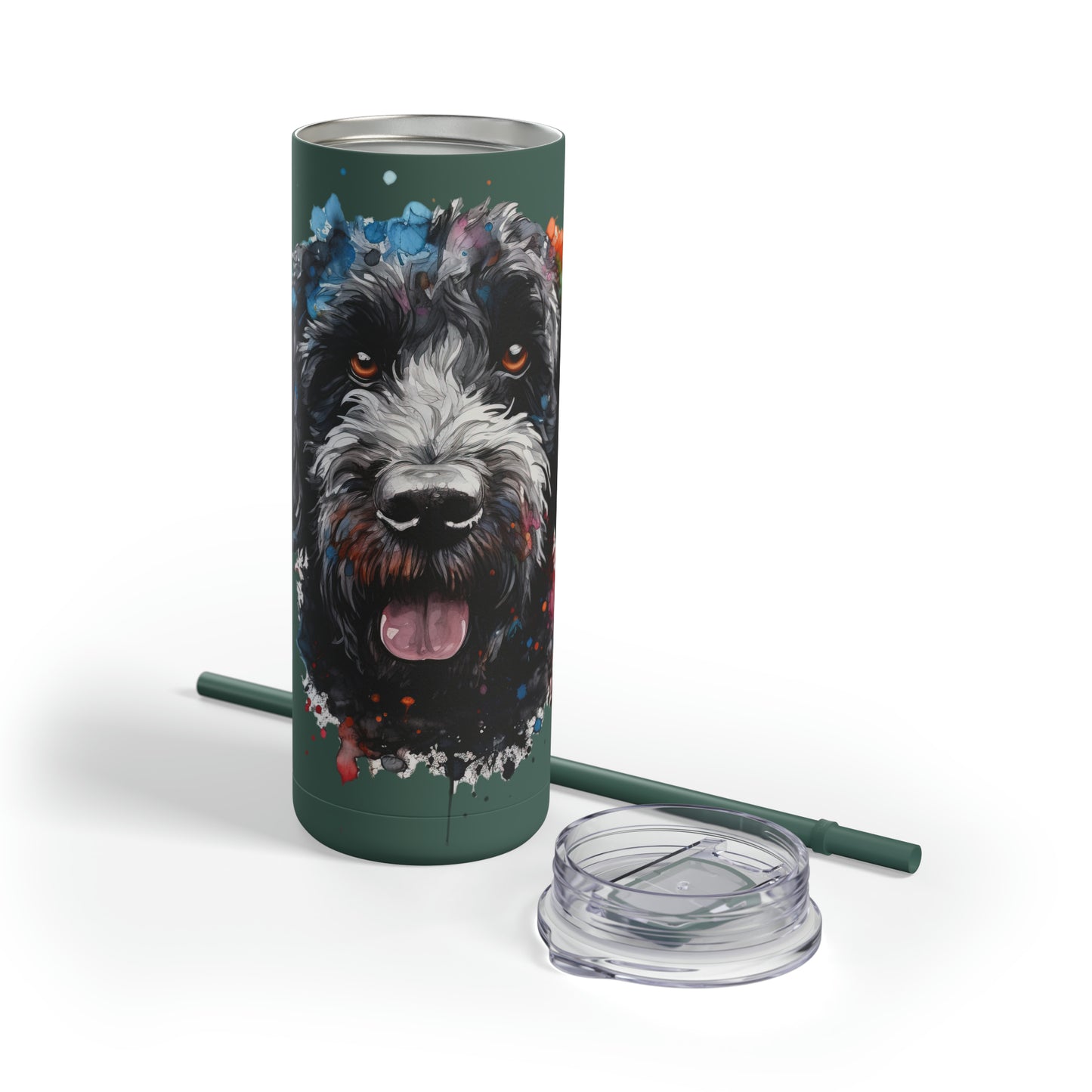 Portuguese Water Dog 4 Maars Maker Skinny Matte Tumbler, 20oz