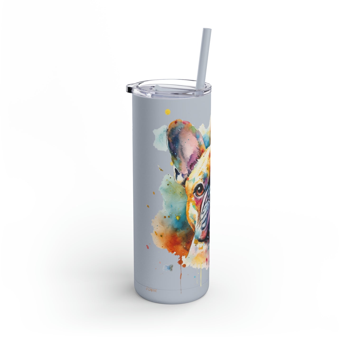 French Bulldog 1 Maars Maker Skinny Matte Tumbler, 20oz