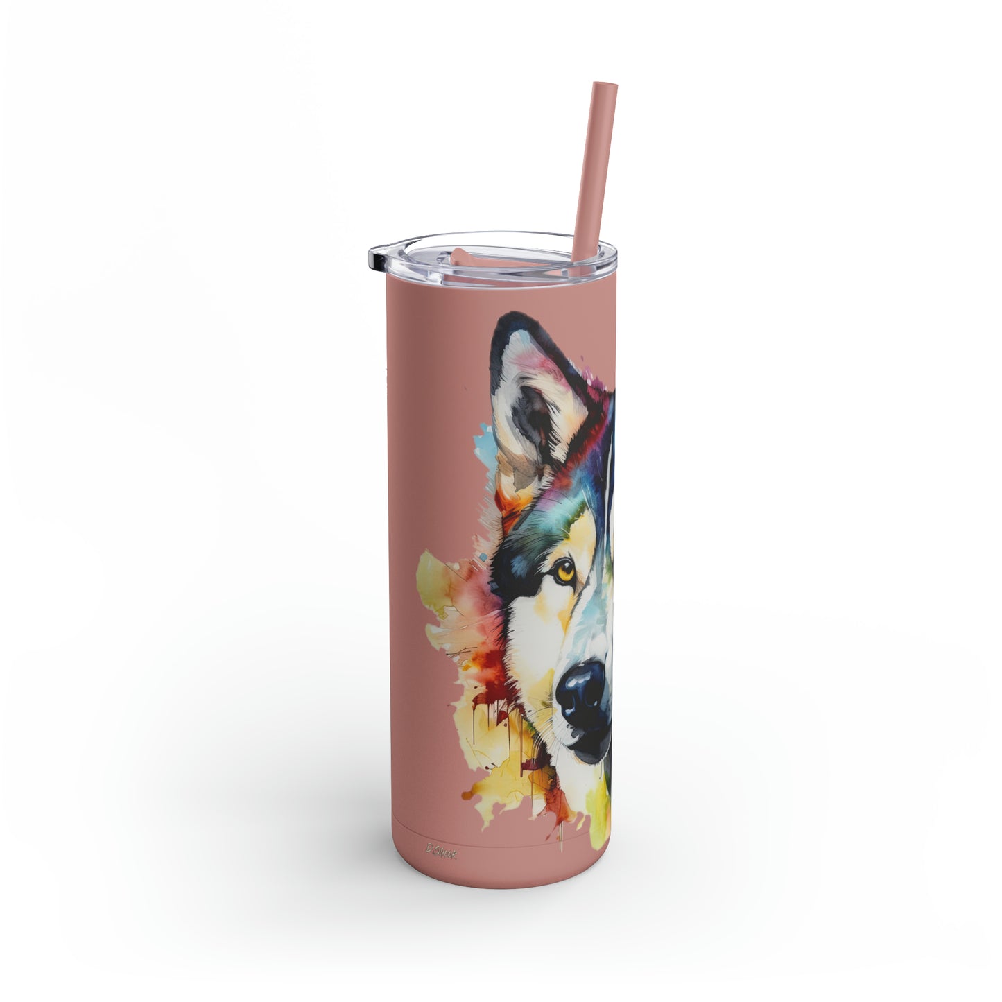Siberian Husky 3 Maars Maker Skinny Matte Tumbler, 20oz