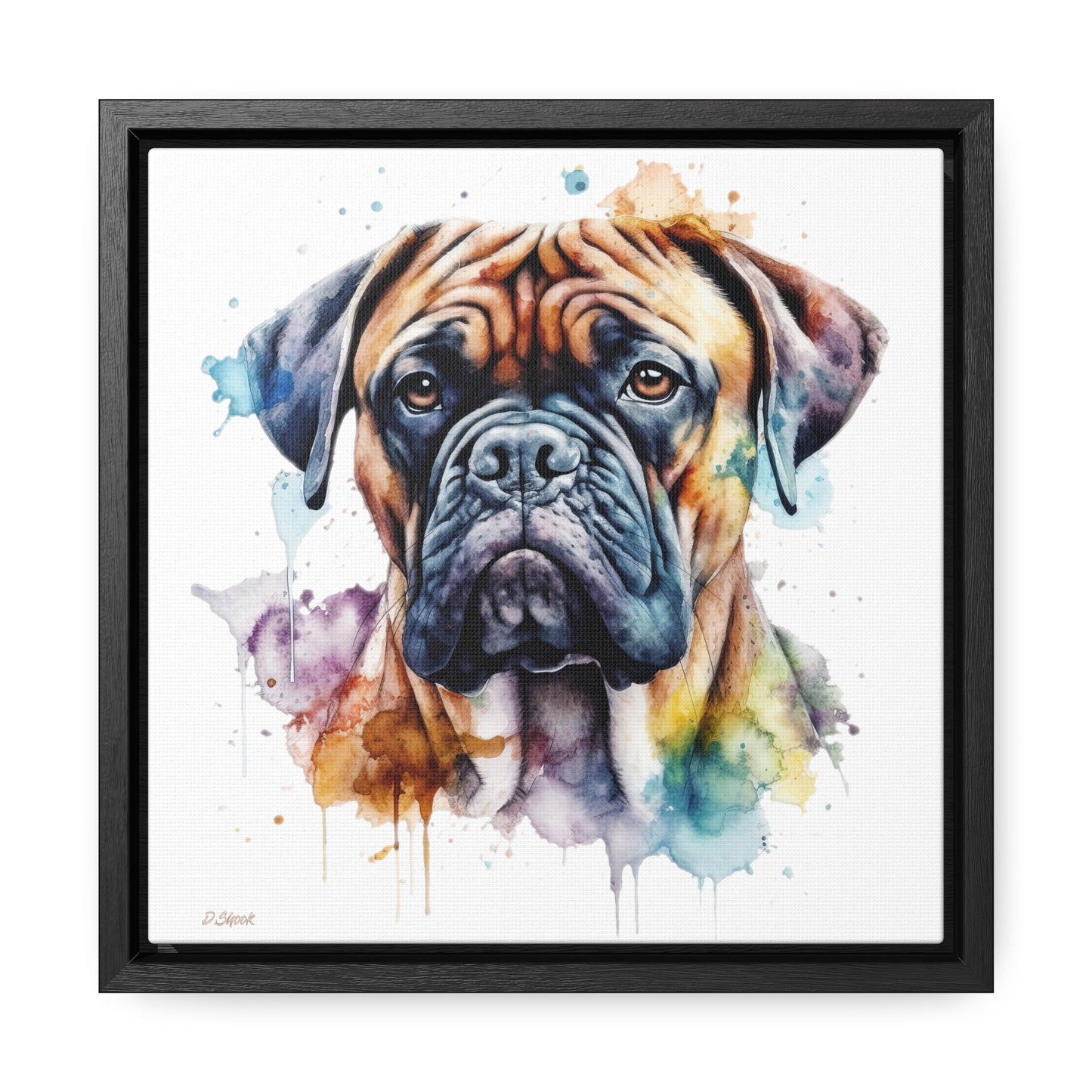 Bullmastiff 1 Gallery Canvas Wraps, Square Frame