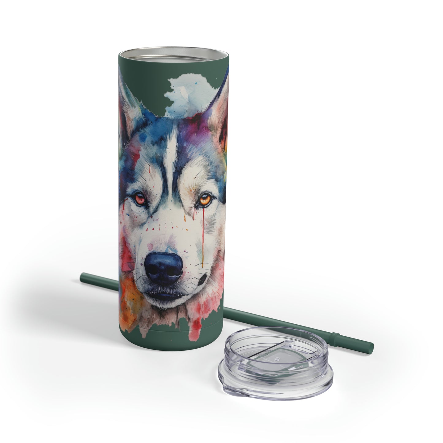 Siberian Husky 2 Maars Maker Skinny Matte Tumbler, 20oz