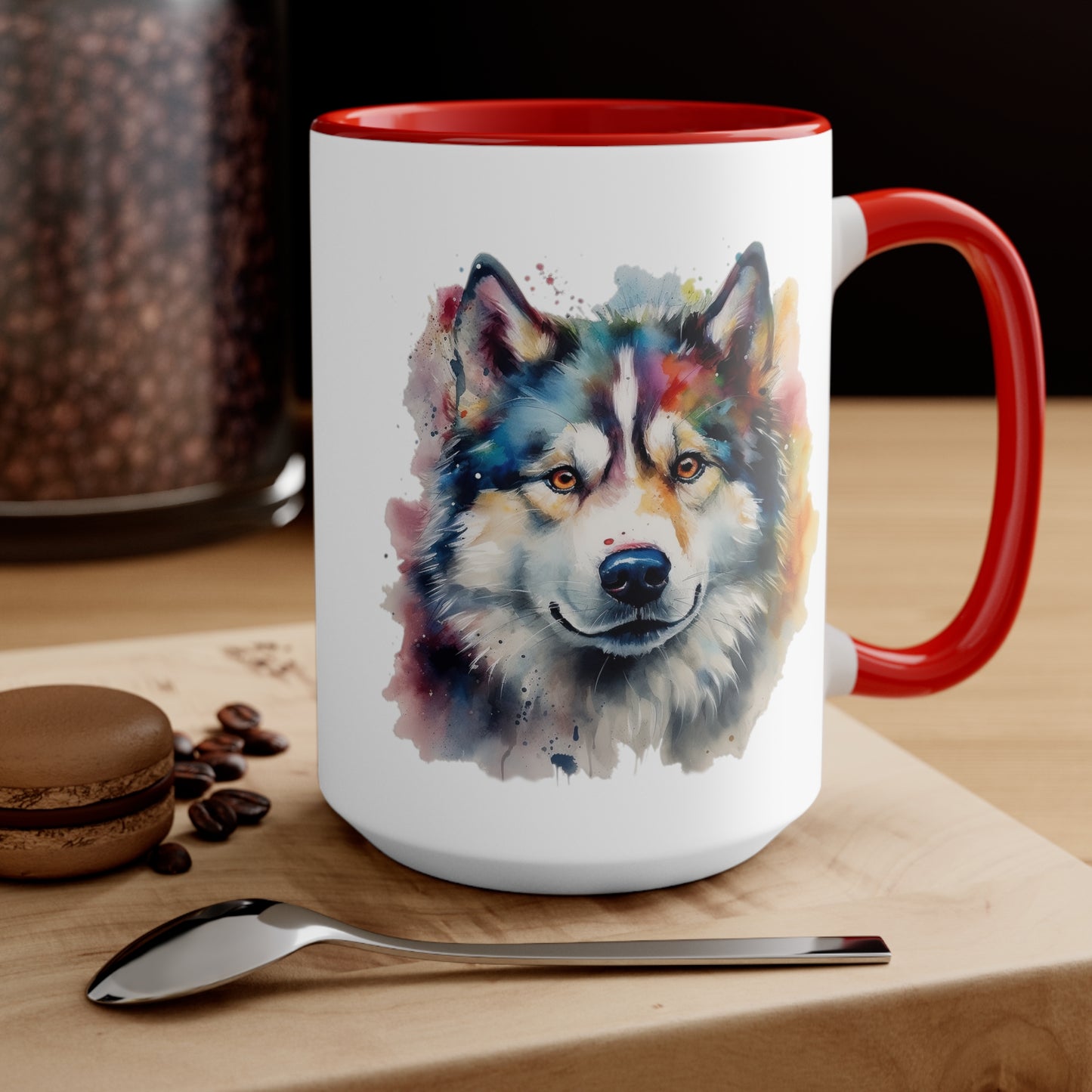 Alaskan Malamute 2 Accent Mugs
