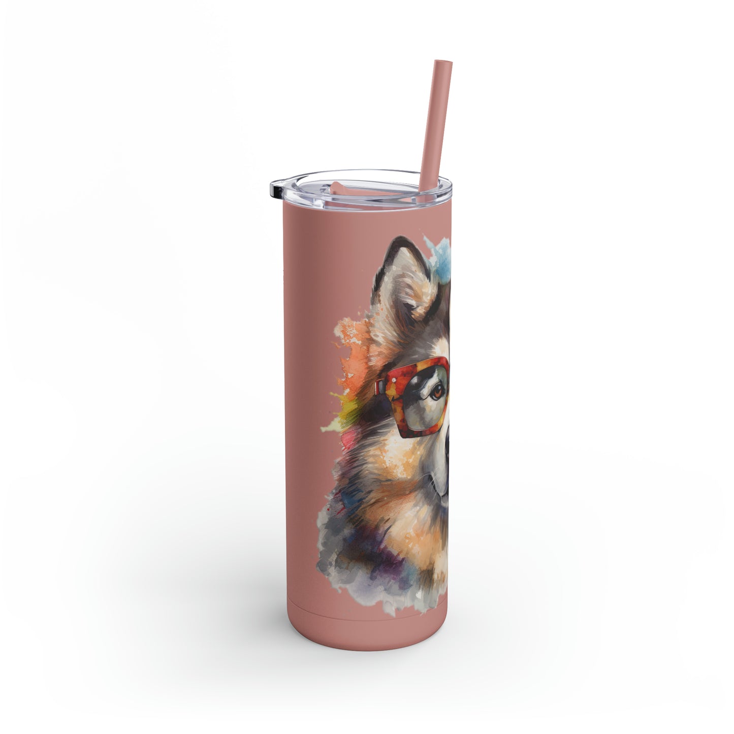 Alaskan Malamute 5 Maars Maker Skinny Matte Tumbler, 20oz